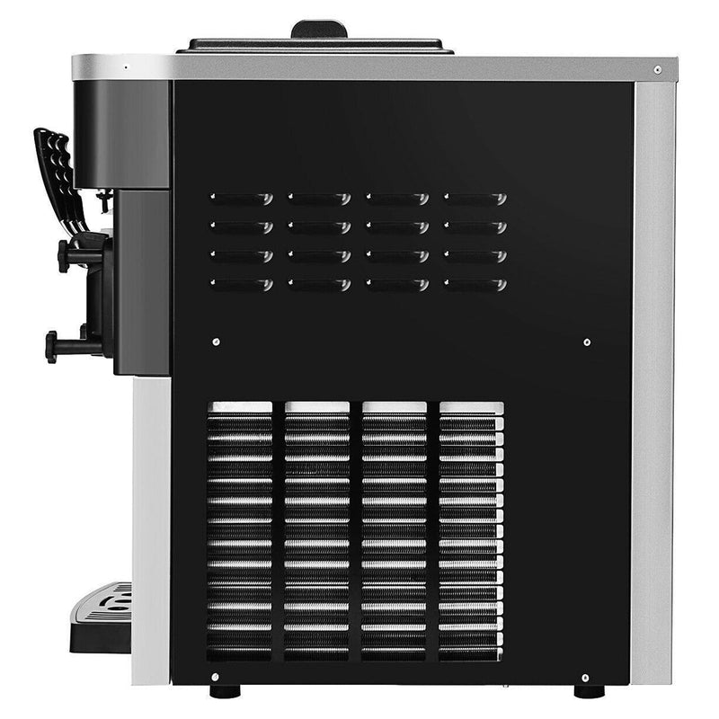 Large 20-28LH 3 Flavor Stainless Steel Commercial Ice Cream Machine W/ LCD Display, 2200W - SAKSBY.com - Side View