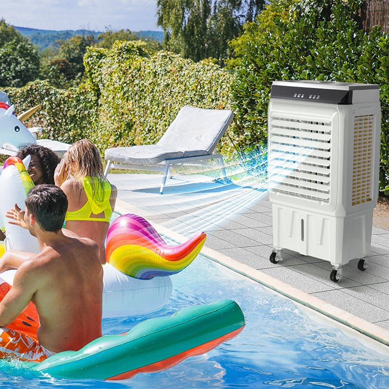 Large 2100 CFM Portable Evaporative Swamp Air Cooler With Humidifier, 7 Gal (95730421) - SAKSBY.com - Air Cooler - SAKSBY.com