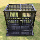 Large 37'' Heavy Duty Collapsible Dog Kennel Cage With Divider & Wheels - SAKSBY.com - Pet Supplies - SAKSBY.com