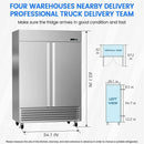 Large 49 Cu.Ft. Two Door Stainless Steel Commercial Industrial Restaurant Freezer, 54" (91857246) -Measurement View