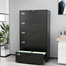 Large 5 Drawer Lateral Office Metal Storage Filing Cabinet With Lock, 64" (95724013) - SAKSBY.com - Cabinets & Safes - SAKSBY.com