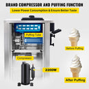 Large Double Hopper Commercial Soft Serve Ice Cream Maker Machine W/ 3 Flavors, 18-28 L/H (98371425) - SAKSBY.com - Commercial Slush Machine - SAKSBY.com