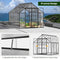 Large Heavy Duty Outdoor Walk-In Polycarbonate Greenhouse Kit With Adjustable Vents And Sliding Doors, 12x8FT (95736851) - SAKSBY.com - Greenhouses - SAKSBY.com