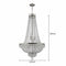 Large Luxury LED Foyer French Empire Crystal Chandelier Ceiling Light Lamp, 9 Lights (94351768) - Measurement View