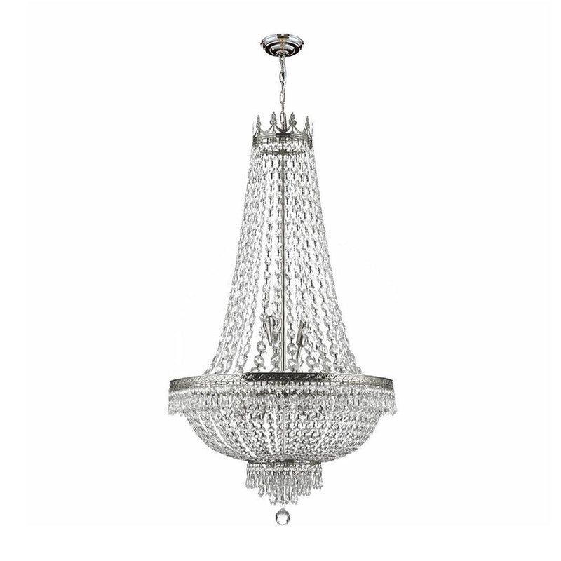 Large Luxury LED Foyer French Empire Crystal Chandelier Ceiling Light Lamp, 9 Lights (94351768) - Front View