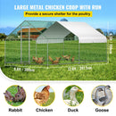 Large Metal Walk-In Backyard Chicken Coop Run Hen House Cage, (12.8 x 9.8 x 6.5)' (94231780) - Features, Text View