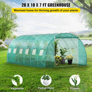 Large Outdoor Backyard Walk-In Greenhouse W/ Galvanized Frame Kit, (20 x 10 x 7)' (96874150) - Demonstration View