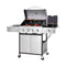 Large Outdoor BBQ Stainless Steel Propane Gas Grill With 4 Burners, 42K BTU (93564712) - Side View