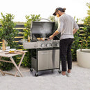 Large Outdoor BBQ Stainless Steel Propane Gas Grill With 4 Burners, 42K BTU (SAK61283) - Saksby Wholesale - Lifestyle Image Outdoor