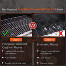 Large Outdoor BBQ Stainless Steel Propane Gas Grill With 4 Burners, 42K BTU (SAK61283) - Saksby Wholesale - Newly Upgraded