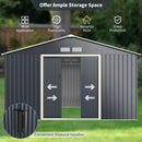 Large Outdoor Metal Storage Backyard Shed W/ Lockable Sliding Doors, 11' x 8' (93064172) - SAKSBY.com - Home Improvement - SAKSBY.com