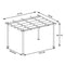[10x13FT] Large Outdoor Patio Pergola With Canopy & Retractable Sun Shades, Beige (SAK51842) - Saksby Wholesale - Dimensions View