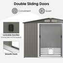 Large Outdoor Steel Tool Storage Garden Backyard Shed, 8x6' (92674185) - SAKSBY.com - Fire Pits - SAKSBY.com
