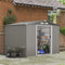 Premium Outdoor Steel Tool Storage Garden Backyard Shed, 8x6' (SAK74185) - Saksby Wholesale - Front Right Outdoor View