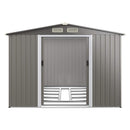 Premium Outdoor Steel Tool Storage Garden Backyard Shed, 8x6' (SAK74185) - Saksby Wholesale - Front View