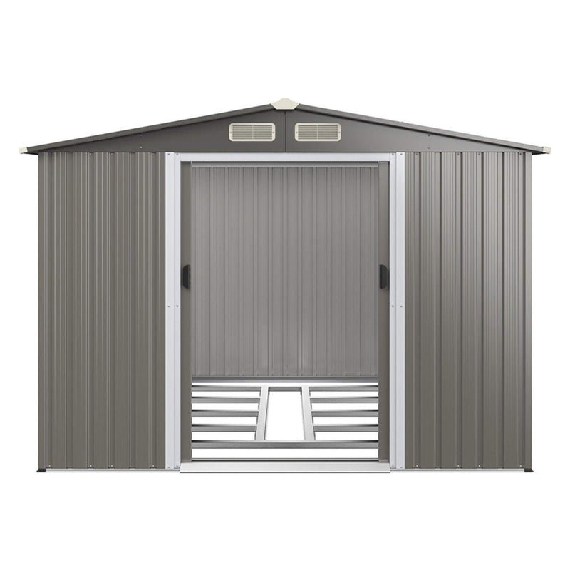 Premium Outdoor Steel Tool Storage Garden Backyard Shed, 8x6' (SAK74185) - Saksby Wholesale - Front View