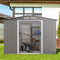 Premium Outdoor Steel Tool Storage Garden Backyard Shed, 8x6' (SAK74185) - Saksby Wholesale - Outdoor View