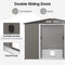 Premium Outdoor Steel Tool Storage Garden Backyard Shed, 8x6' (SAK74185) - Saksby Wholesale - Sliding Doors View