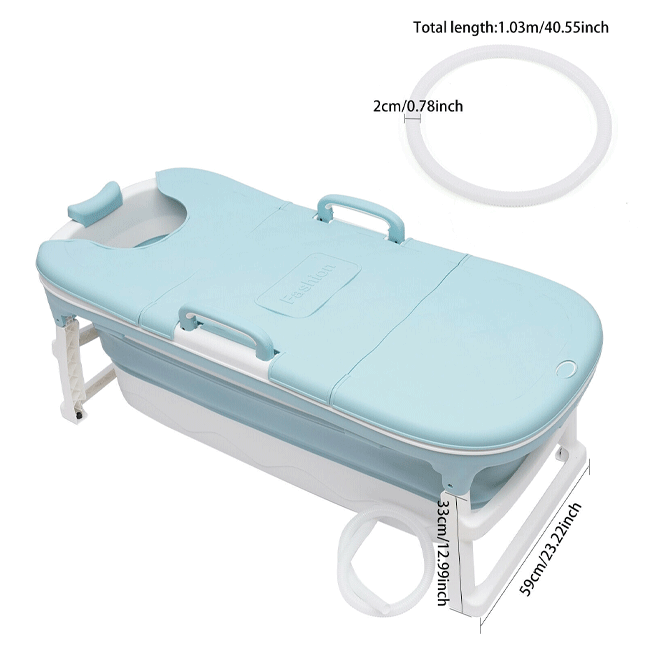 Large Portable Stand Alone Folding Bathtub Spa For Adults, 54" - SAKSBY.com - Portable Bathtubs - SAKSBY.com