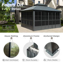 [12X14FT] Alora Veranda Large Heavy-Duty All-Season Steel Top Aluminum Double Roof Backyard Sunroom (SAK97284) - Saksby Wholesale - Focus Details