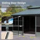 [12X14FT] Alora Veranda Large Heavy-Duty All-Season Steel Top Aluminum Double Roof Backyard Sunroom (SAK97284) - Saksby Wholesale - Sliding Door Design