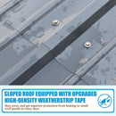 [12X20FT] Alora Premium Modern Heavy-Duty Outdoor Alloy Steel Carport Canopy (SAK91486) - Saksby Wholesale - Sloped Roof Features View