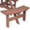 Large Premium Wooden Round Outdoor Patio Picnic Table, 35.4'' - SAKSBY.com - Picnic Tables - SAKSBY.com