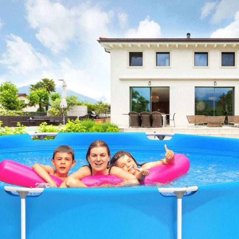 Large Round Above Ground Swimming Pool With Pool Cover, 12FT (SAK53722) - Saksby Wholesale - Lifestyle
