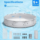 Large Round Above Ground Swimming Pool With Pool Cover, 12FT (SAK53722) - Saksby Wholesale - Specifications
