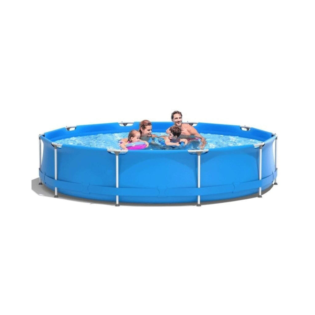 Large Round Above Ground Swimming Pool With Pool Cover, 12FT (SAK53722) - Saksby Wholesale - White Background