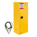 Large Yellow Heavy Duty Flammable Welded Fireproof Storage Cabinet, 35" (94152837) - Side View