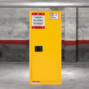 Large Yellow Heavy Duty Flammable Welded Fireproof Storage Cabinet, 35" (94152837) - SAKSBY.com - Demonstration View