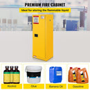Large Yellow Heavy Duty Flammable Welded Fireproof Storage Cabinet, 35" (94152837) -Side View