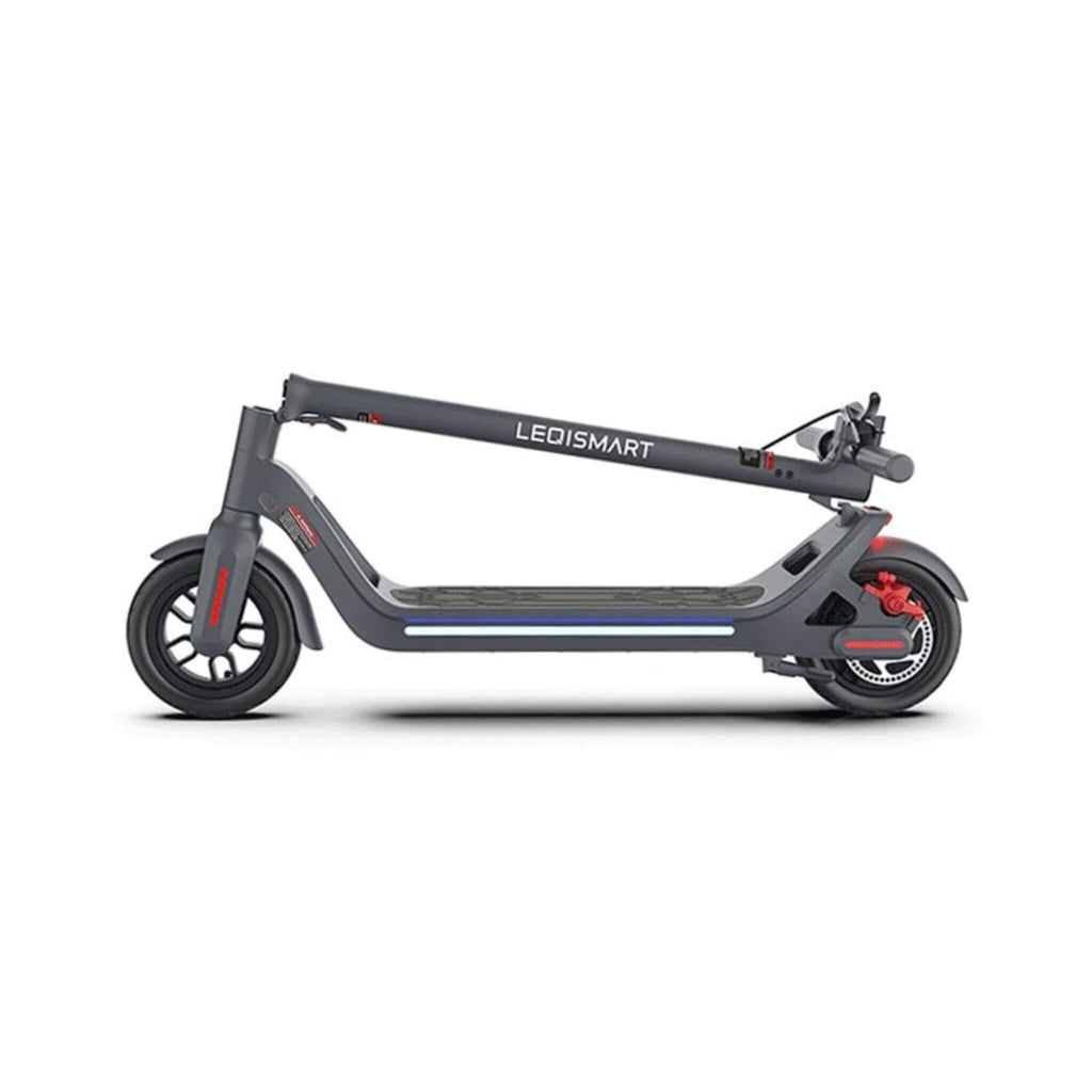 Leqismart A8 36V/10.4Ah Portable Folding Electric Scooter, 350W (SAK97324) - Saksby Wholesale - Black Folded Details