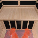 Luxury 2-Person Hemlock Wood FAR Infrared Sauna Room W/ Glass Door, 1750W (SAK81525) - Saksby Wholesale - Chair Details