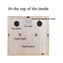 Luxury 2-Person Hemlock Wood FAR Infrared Sauna Room W/ Glass Door, 1750W (SAK81525) - Saksby Wholesale - Inside Top View