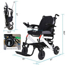 MAIDESITE 17.5" Wide Seat Lightweight Electric Folding Wheelchair, 500W - SAKSBY.com - Electric Wheelchairs - SAKSBY.com