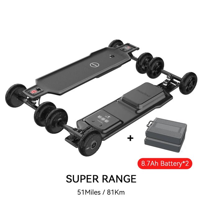 MAXFIND FF AT 48V/8.7Ah Electric All-Terrain Skateboard & Surfboard, 42" (91647693) - SAKSBY.com - Side View
