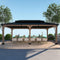 MDW Heavy Duty Backyard Cedar Wood Steel Hardtop Double Roof Gazebo Canopy, 12x20FT (95726813) - SAKSBY.com - Canopies & Gazebos - SAKSBY.com