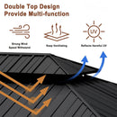 MDW Heavy Duty Backyard Cedar Wood Steel Hardtop Double Roof Gazebo Canopy, 12x20FT (95726813) - SAKSBY.com - Canopies & Gazebos - SAKSBY.com