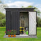 Metal garden sheds 4ftx6ft outdoor storage sheds black - SAKSBY.com - Sheds, Garages & Carports - SAKSBY.com