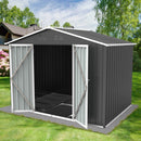 Metal garden sheds 6ftx8ft outdoor storage sheds Grey - SAKSBY.com - Sheds, Garages & Carports - SAKSBY.com