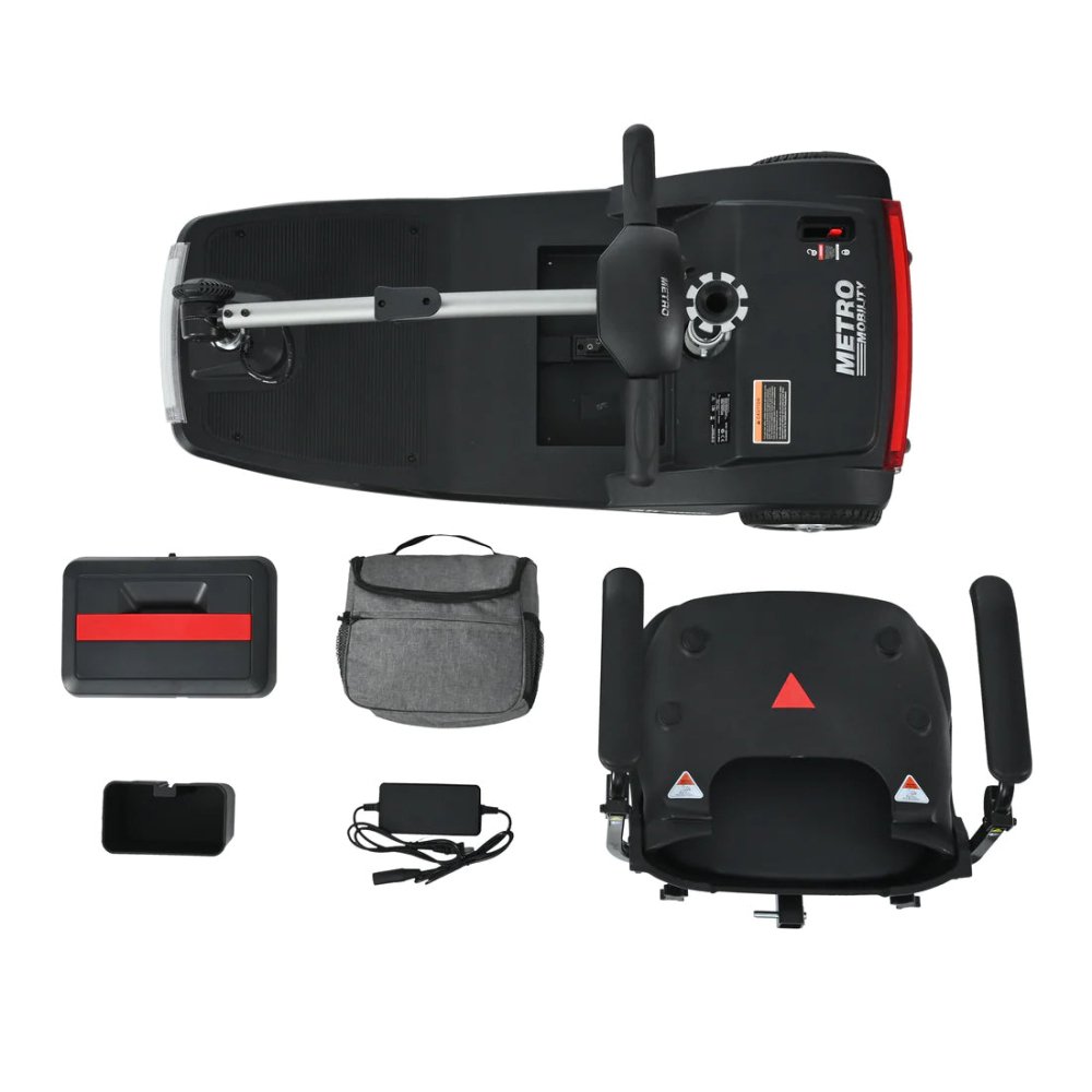 METRO MOBILITY Air Classic Electric 24V/12AH 250W Airline Approved Portable Folding Mobility Scooter, 265LBS (96425371) - SAKSBY.com - Mobility Scooters - SAKSBY.com