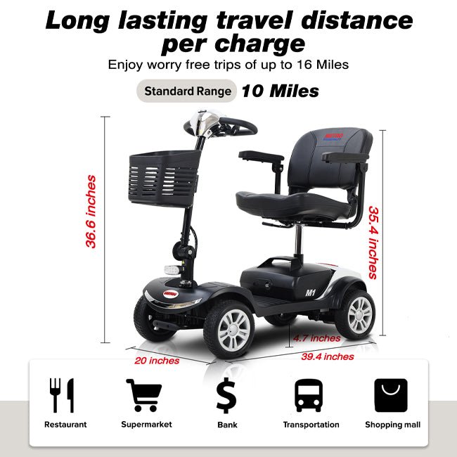 METRO MOBILITY M1 24V/12AH Electric Mobility Handicap Scooter - SAKSBY.com - Mobility Scooters - SAKSBY.com