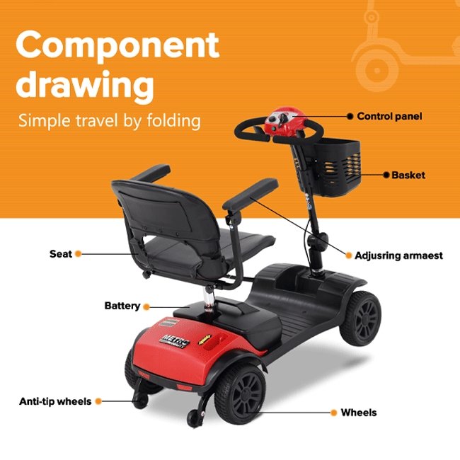 METRO MOBILITY M1 Lite Electric Mobility Handicap Scooter - SAKSBY.com - Mobility Scooters - SAKSBY.com