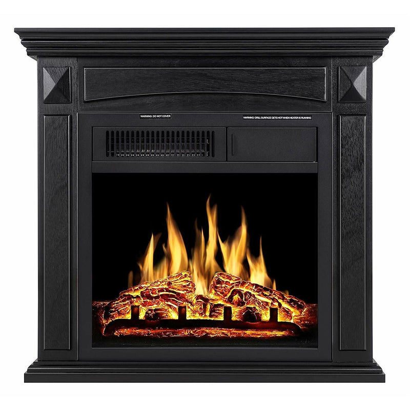 Wood Heater Ecomaxx Classic Pedestal - Metallic Black Fireplace