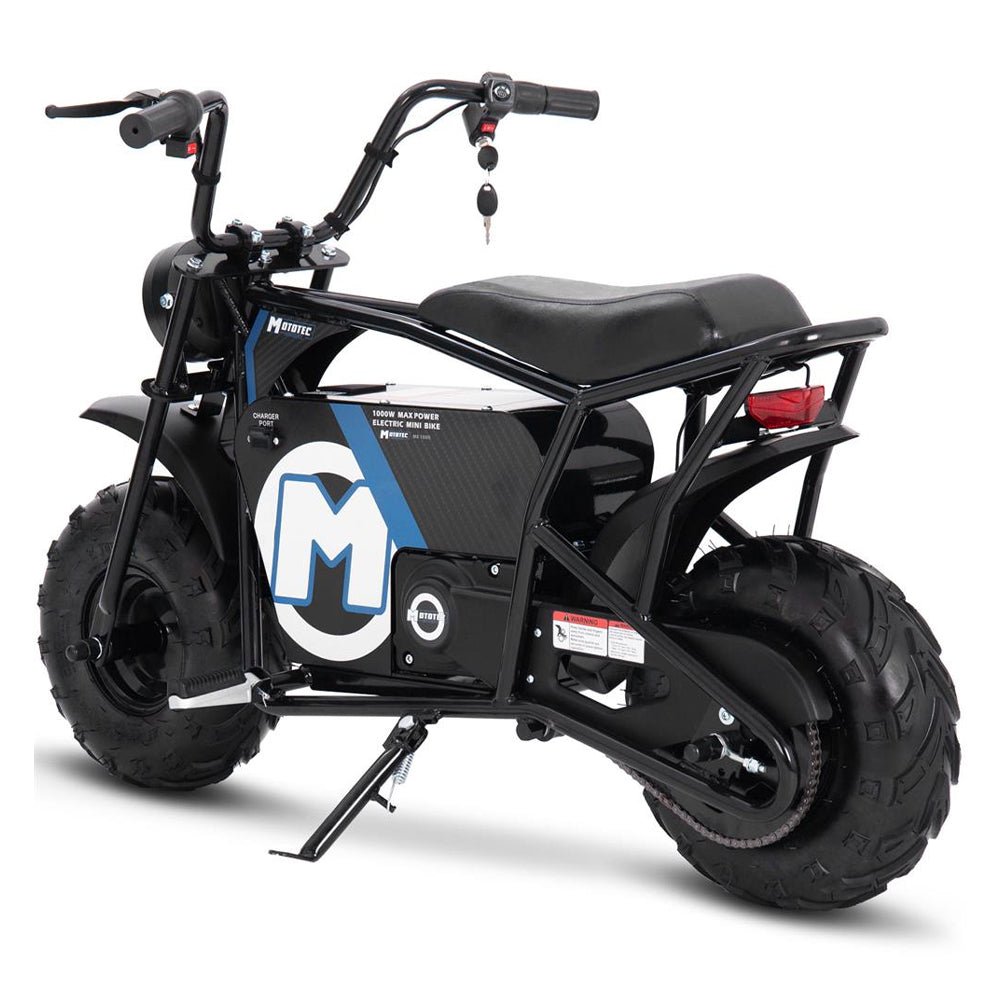 MOTOTEC 1000W 48V/12AH Electric Powered Mini Bike, Black (96372584) - SAKSBY.com - Motorcycles & Scooters - SAKSBY.com