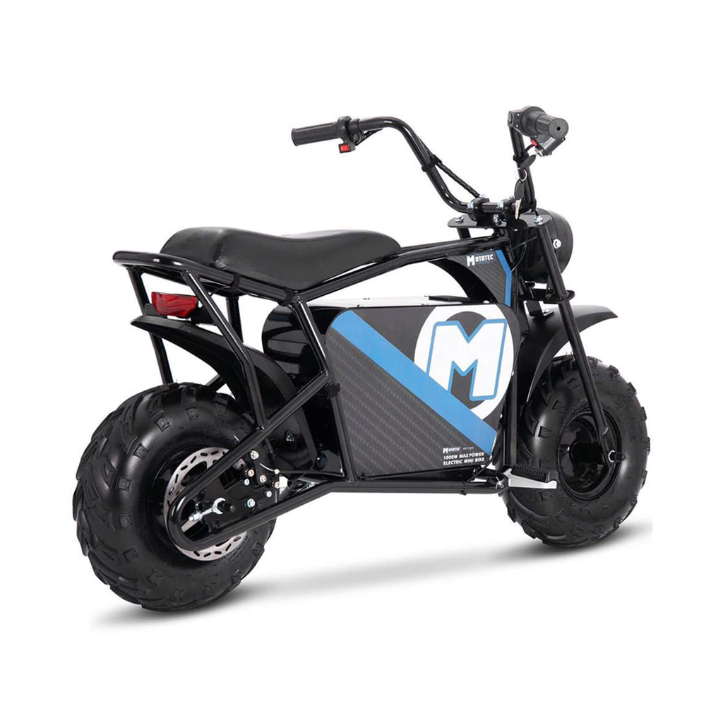 MotoTec 1000W 48V/12AH Electric Powered Mini Bike - Saksby Wholesale - Back Right View