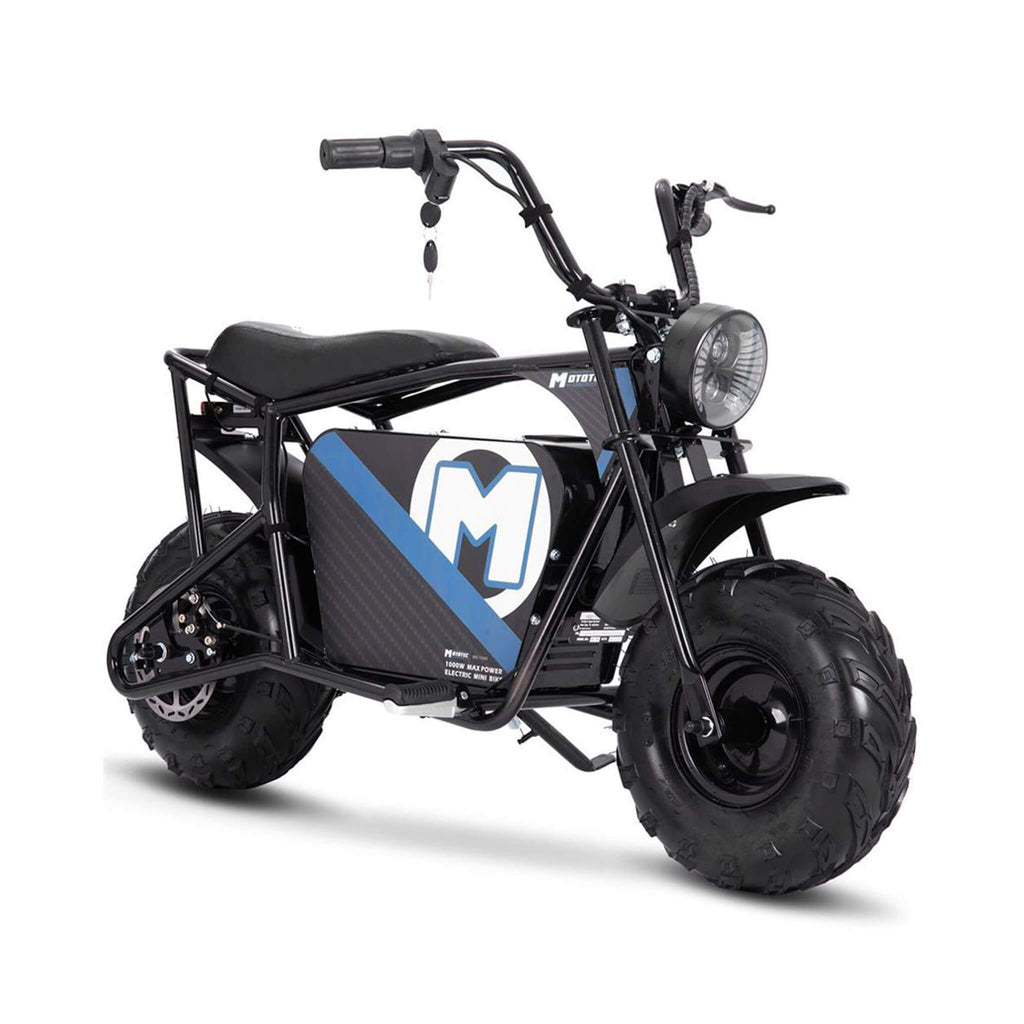 MotoTec 1000W 48V/12AH Electric Powered Mini Bike - Saksby Wholesale - Front Right View