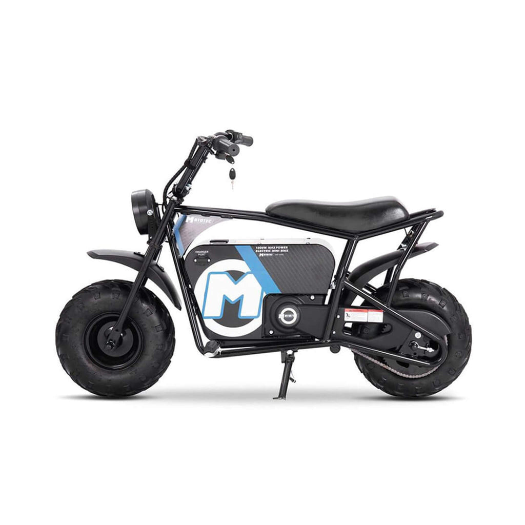 MotoTec 1000W 48V/12AH Electric Powered Mini Bike - Saksby Wholesale - Side Left View